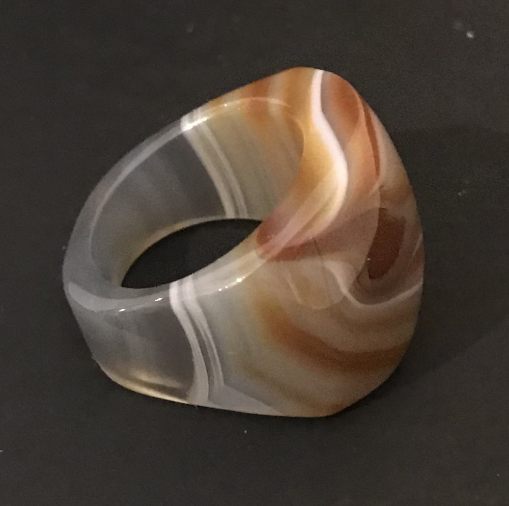 Streifen Karneol-Ring